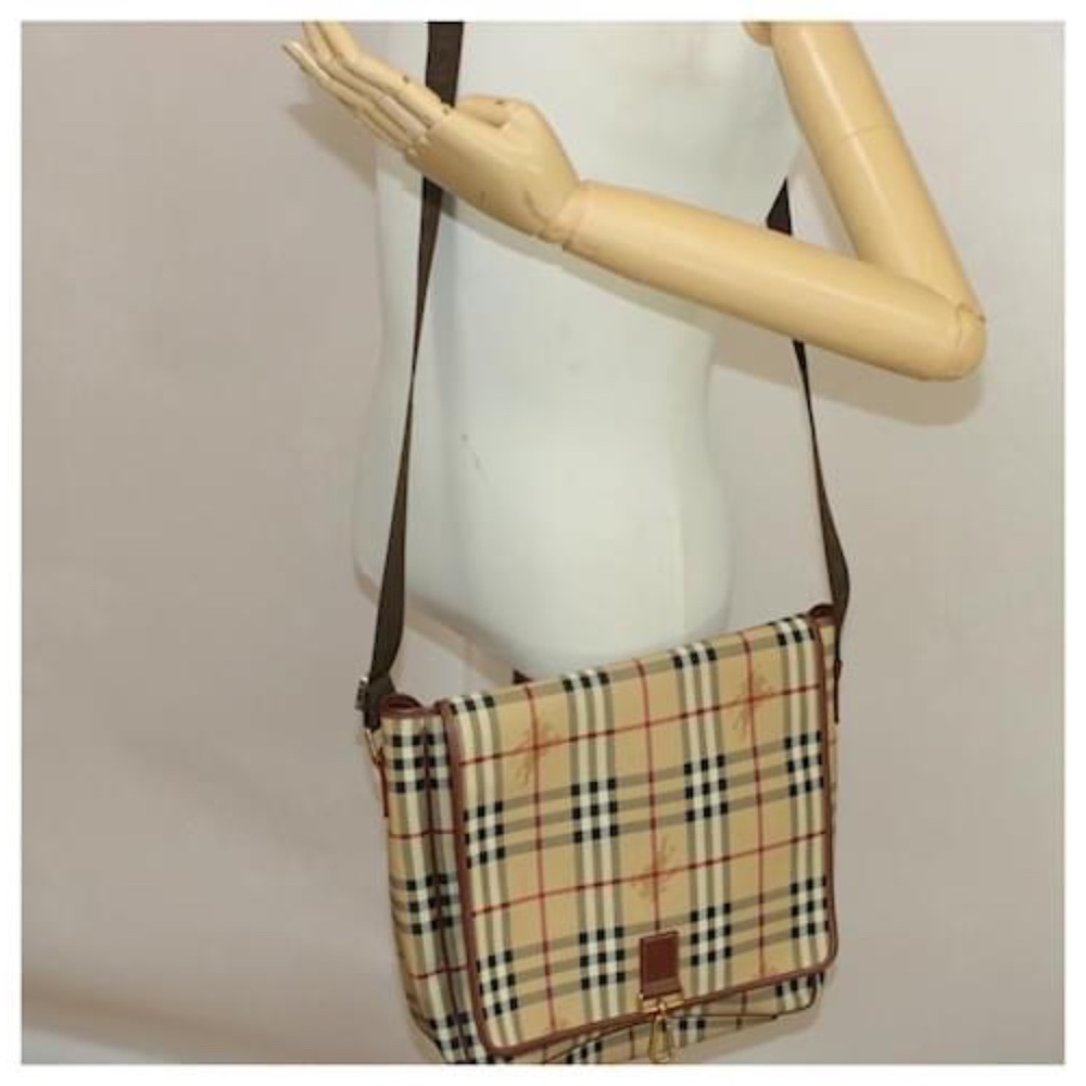 Burberry Beige Black Red Check Crossbody Bag - Picture 3 of 16